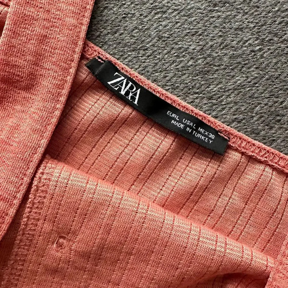 ZARA Coral Button Down Tank Maxi Dress Large - Picture 4 of 6